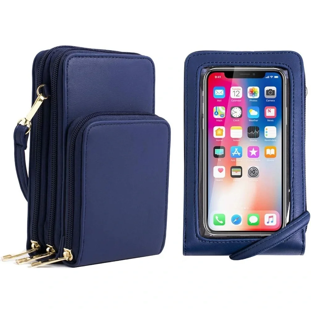 Navy Blue Phone Wallet Case